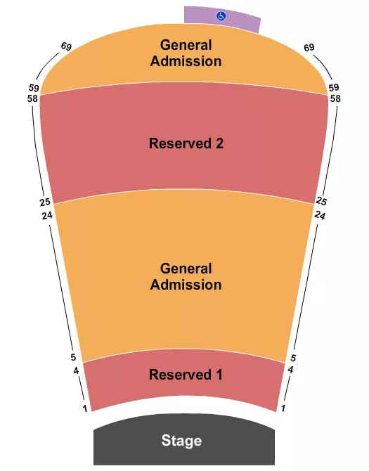 RSV1 4 25 58 GA5 24 59 69 Seating Map Seating Chart