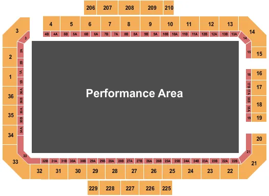 RENO SPARKS LIVESTOCK EVENTS CENTER MONSTER JAM Seating Map Seating Chart
