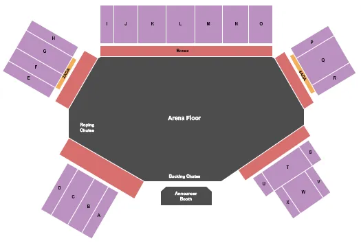 RENO SPARKS LIVESTOCK EVENTS CENTER OUTDOOR ARENA RODEO Seating Map Seating Chart