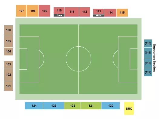 RIVERFRONT STADIUM FL SOCCER Seating Map Seating Chart