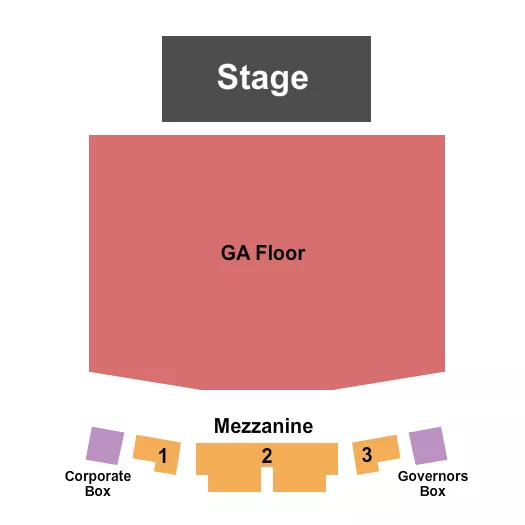 ENDSTAGE GA FLOOR Seating Map Seating Chart
