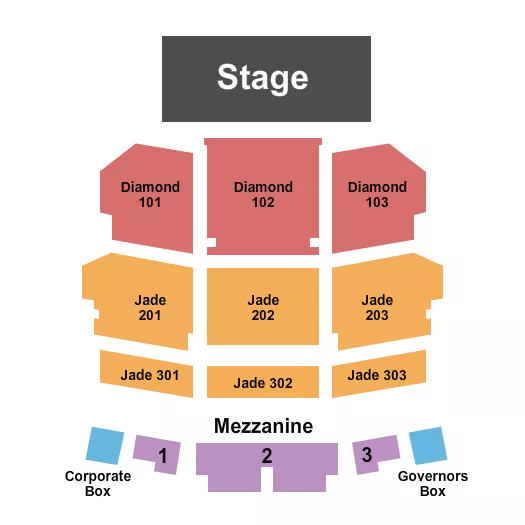 END STAGE Seating Map Seating Chart