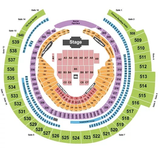 BILLY JOEL Seating Map Seating Chart
