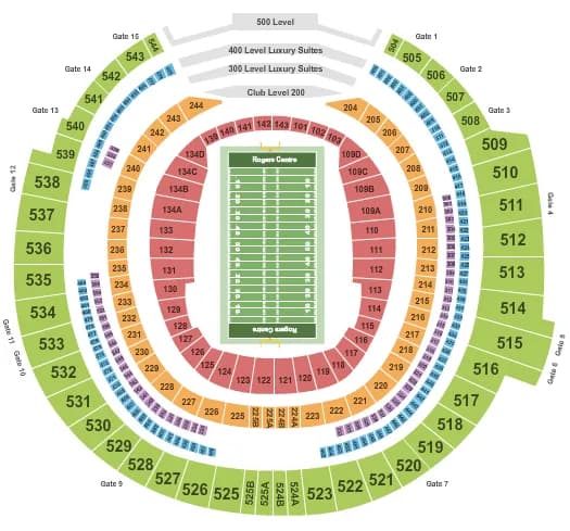 FOOTBALL Seating Map Seating Chart
