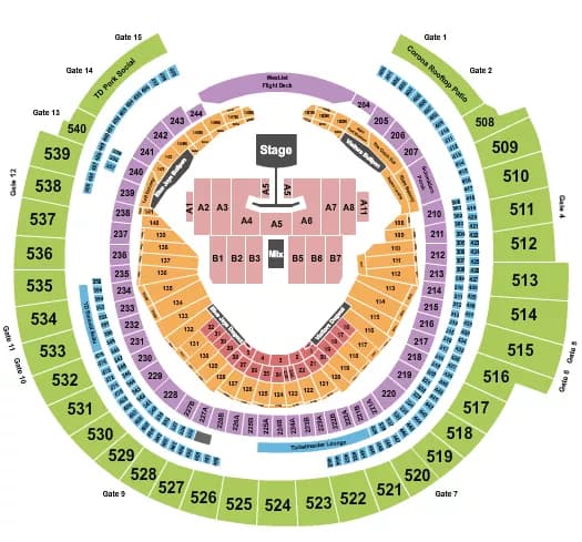 JONAS BROTHERS 2025 Seating Map Seating Chart