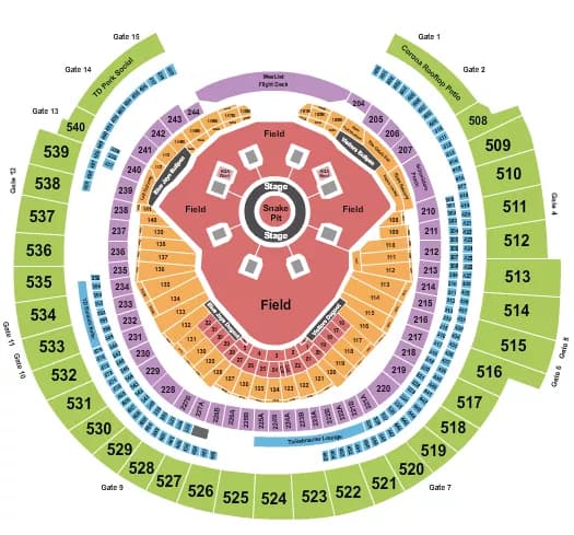 METALLICA 2 Seating Map Seating Chart