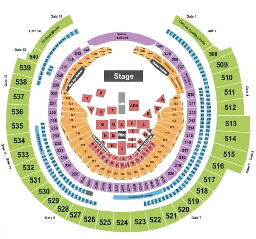 WWE Seating Map Seating Chart