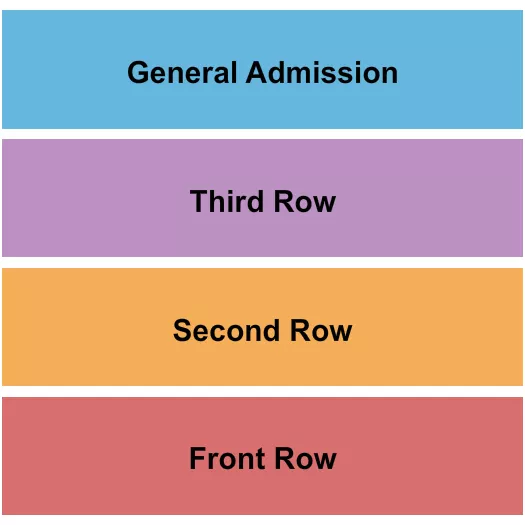 ROWS 1 3 GA Seating Map Seating Chart