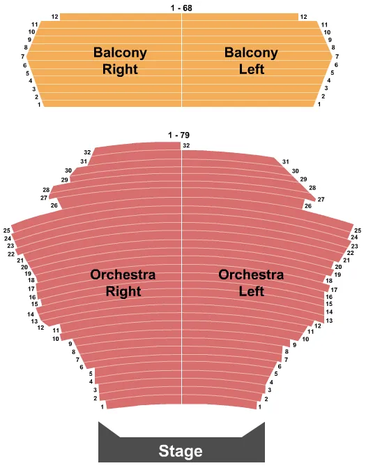 ENDSTAGE NO PIT Seating Map Seating Chart