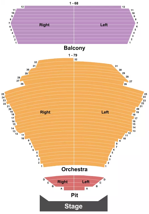 END STAGE Seating Map Seating Chart