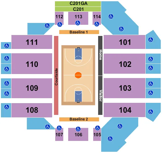 BASKETBALL 2 Seating Map Seating Chart