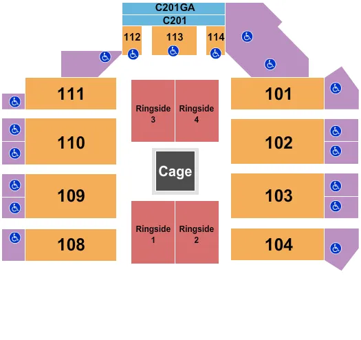 MMA 2 Seating Map Seating Chart