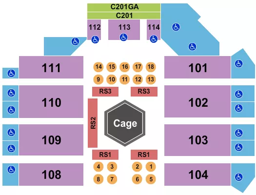 MMA Seating Map Seating Chart