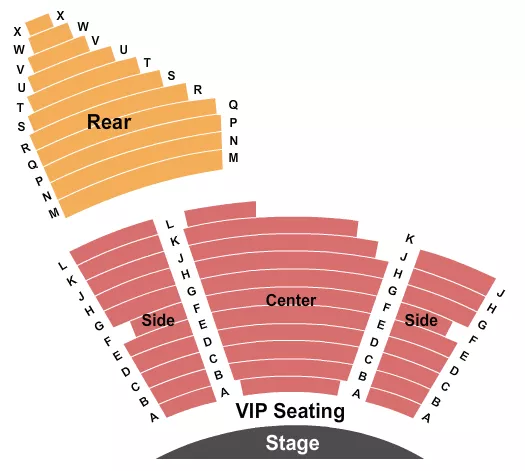 SAXE THEATER PLANET HOLLYWOOD RESORT CASINO END STAGE 2 Seating Map Seating Chart