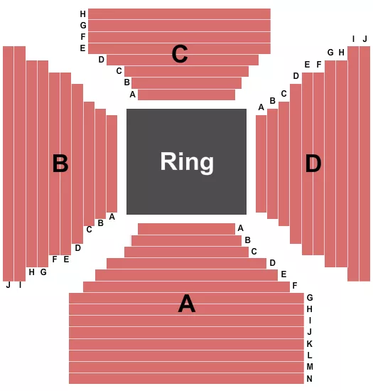 SEVEN FEATHERS HOTEL CASINO MIXED MARTIAL ARTS Seating Map Seating Chart