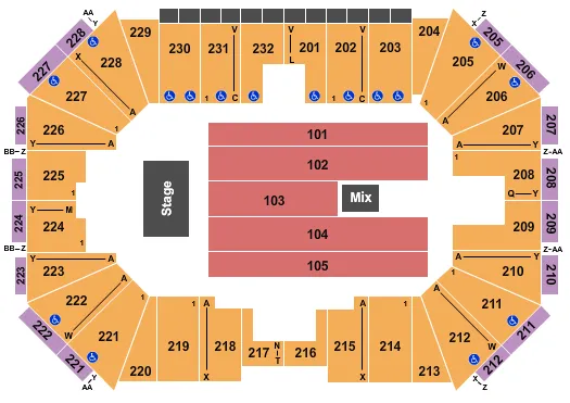 ENDSTAGE Seating Map Seating Chart
