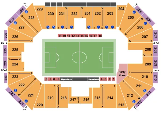 SOCCER Seating Map Seating Chart