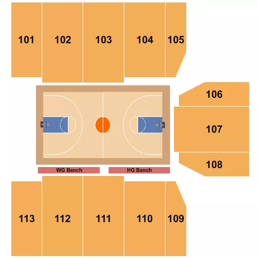 BASKETBALL GLOBETROTTERS Seating Map Seating Chart