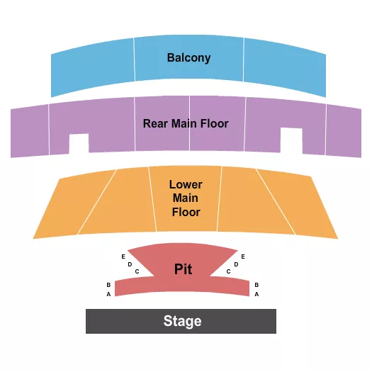 ENDSTAGE PIT BALCONY Seating Map Seating Chart