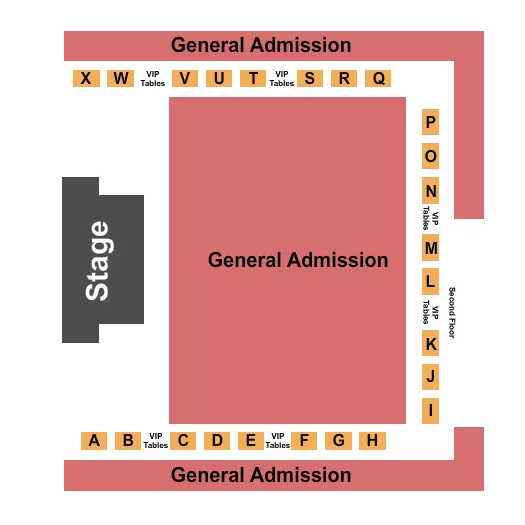 ENDSTAGE GA FLOOR Seating Map Seating Chart