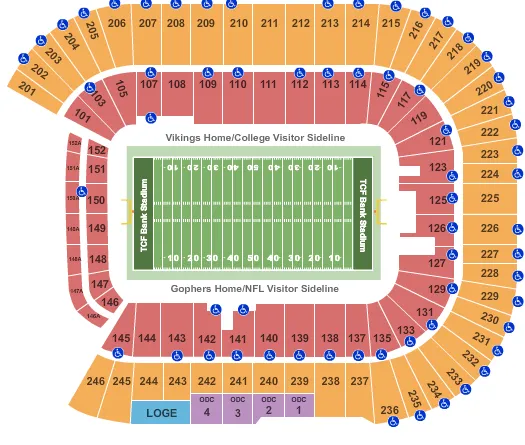 FOOTBALL Seating Map Seating Chart