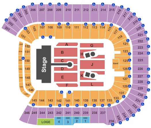 ROLLING STONES Seating Map Seating Chart
