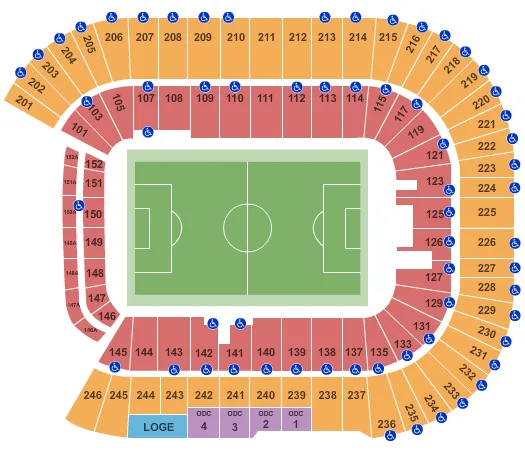 SOCCER Seating Map Seating Chart