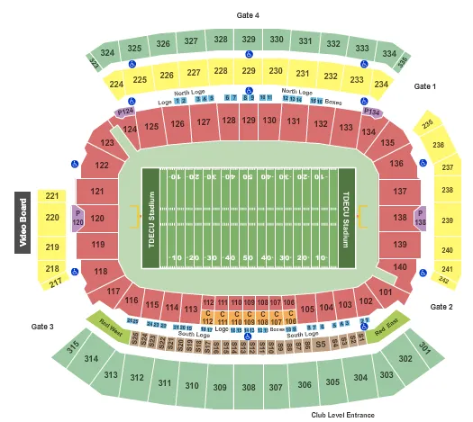 FOOTBALL Seating Map Seating Chart
