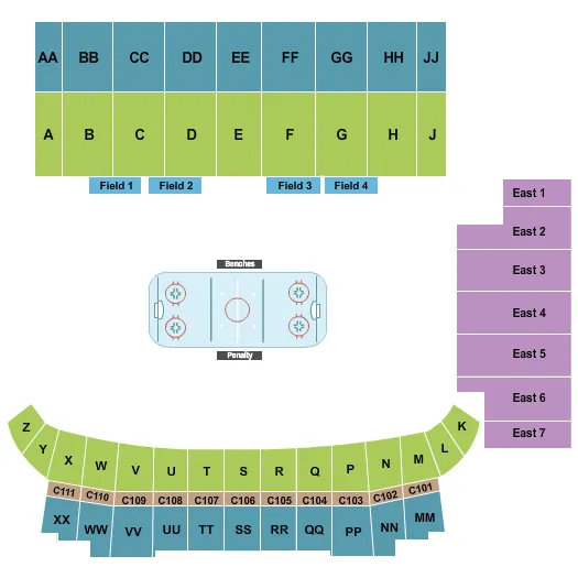 HOCKEY Seating Map Seating Chart