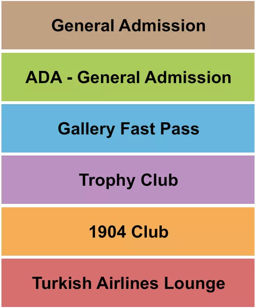 GOLF Seating Map Seating Chart