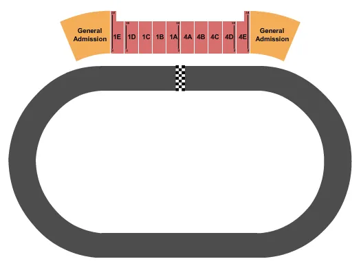 DIRT TRACK RACING Seating Map Seating Chart