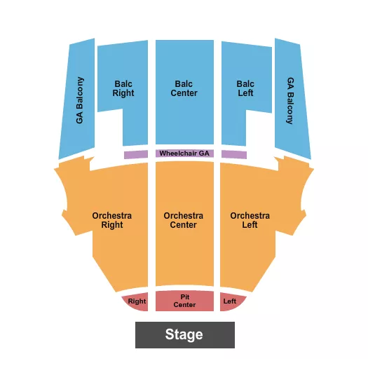 ENDSTAGE GA BALC Seating Map Seating Chart