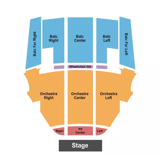 END STAGE Seating Map Seating Chart
