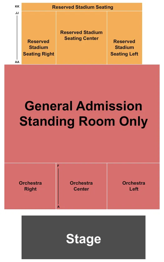 THE FILLMORE NEW ORLEANS ENDSTAGE 3 Seating Map Seating Chart