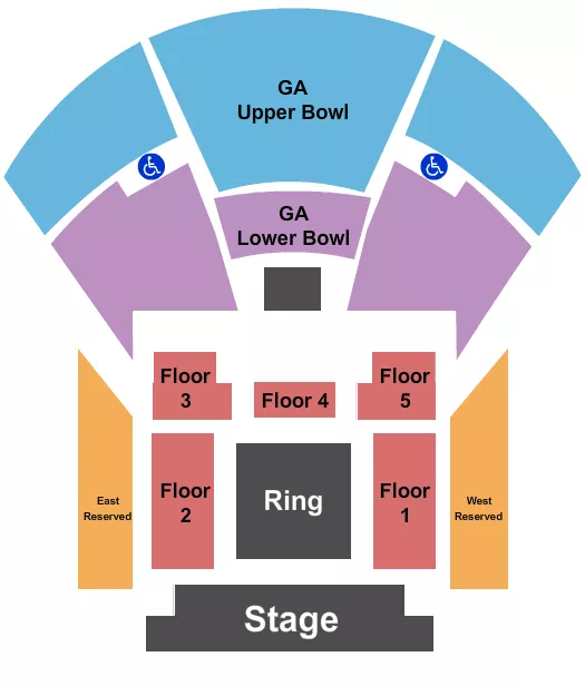 ALL ELITE WRESTLING Seating Map Seating Chart