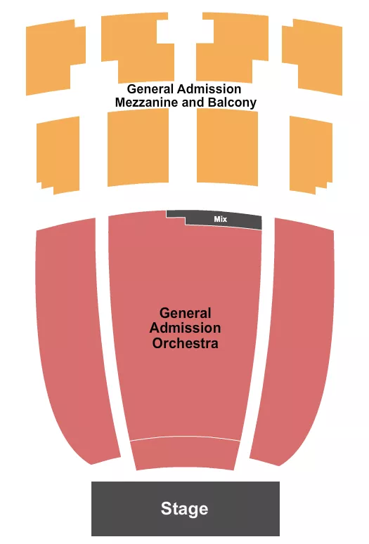 THE PLAZA THEATRE EL PASO ENDSTAGE GA ORCH BALC Seating Map Seating Chart