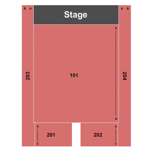 THE RAVE MILWAUKEE ENDSTAGE RESERVED Seating Map Seating Chart
