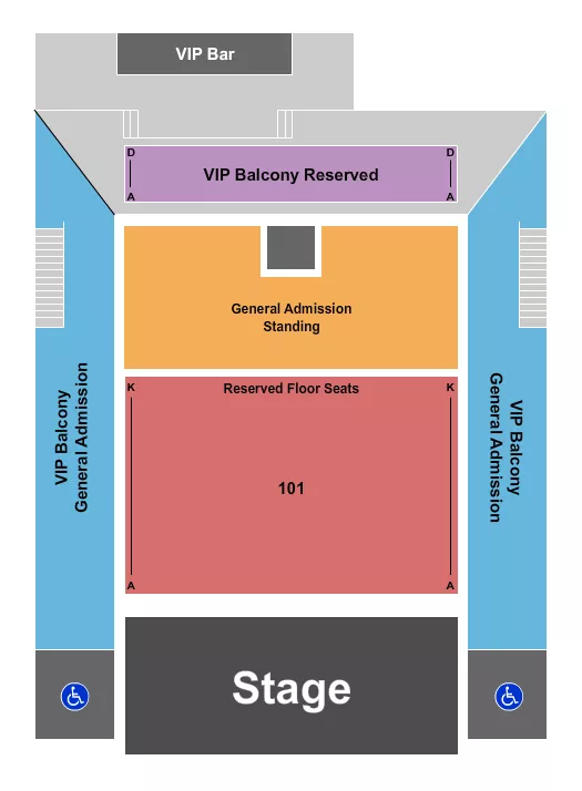 THE RAVE MILWAUKEE ENDSTAGE RSV A K Seating Map Seating Chart