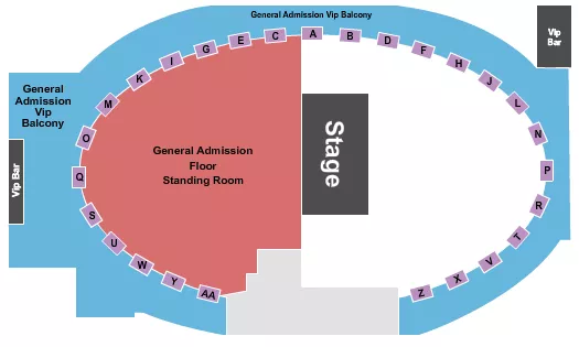 THE RAVE MILWAUKEE GA FLOOR VIP BALC 3 Seating Map Seating Chart
