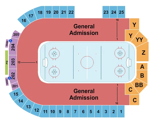 HOCKEY WOMEN Seating Map Seating Chart