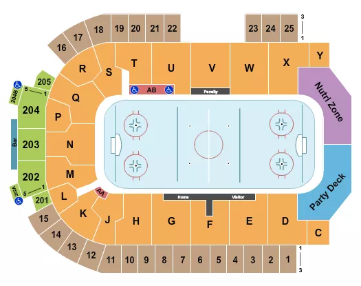 HOCKEY 3 Seating Map Seating Chart