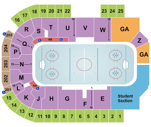 HOCKEY Seating Map Seating Chart