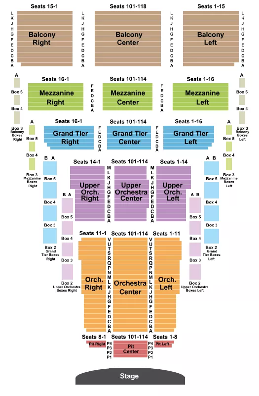 ENDSTAGE Seating Map Seating Chart