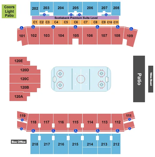 HAMILTON STADIUM ON HOCKEY Seating Map Seating Chart
