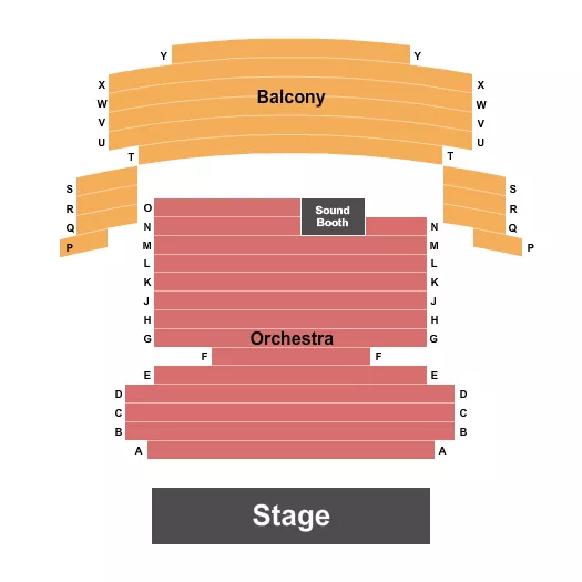 TOWER THEATRE OR ENDSTAGE 2 Seating Map Seating Chart