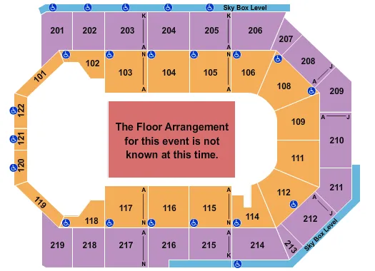TOYOTA ARENA ONTARIO GENERIC FLOOR Seating Map Seating Chart