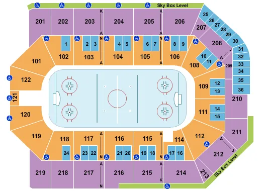 TOYOTA ARENA ONTARIO HOCKEY Seating Map Seating Chart