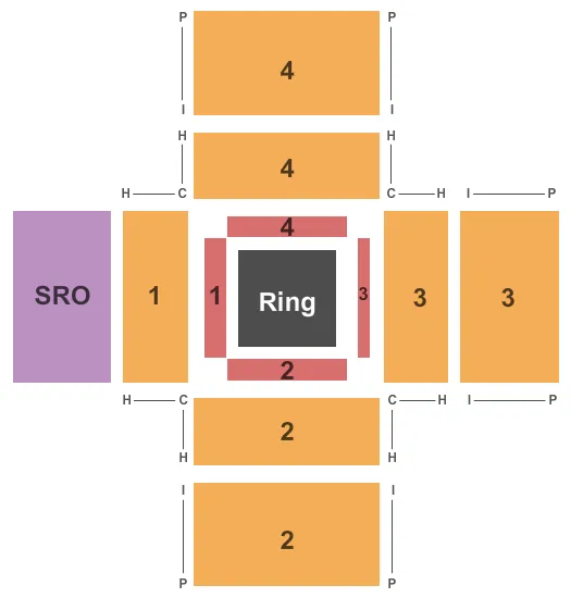 BALLYS TWIN RIVER EVENT CENTER BOXING Seating Map Seating Chart