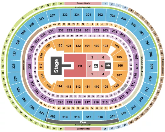 ALEX WARREN Seating Map Seating Chart