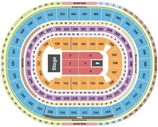 ENDSTAGE 5 Seating Map Seating Chart